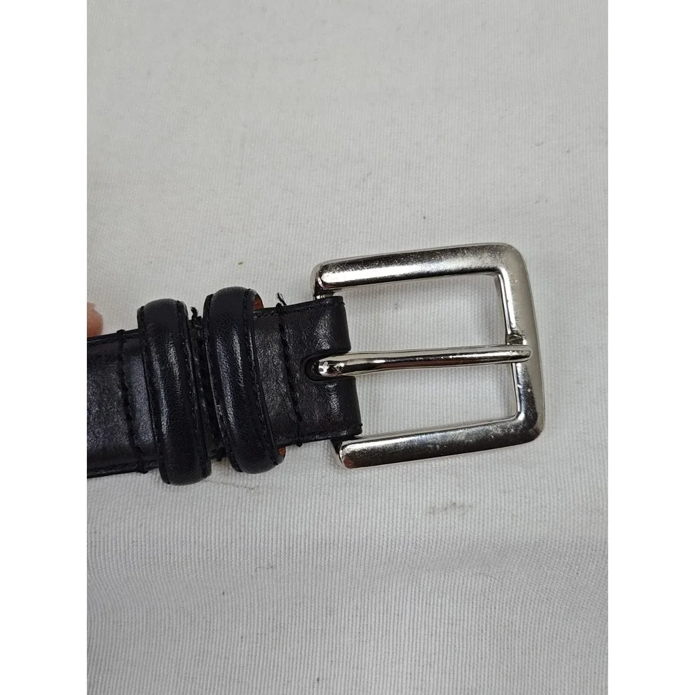 Polo Ralph Lauren‎ Men's Italian Saddle Leather Black Dress work Belt Size 36/90